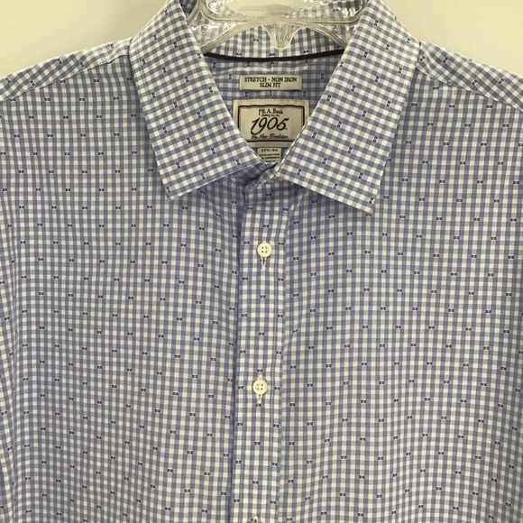 Brooks Brothers 1905 Stretch Non-Iron Slim-Fit Button-Up Shirt Size 17.5” 34” - Picture 3 of 6